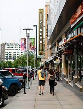 View down the street 