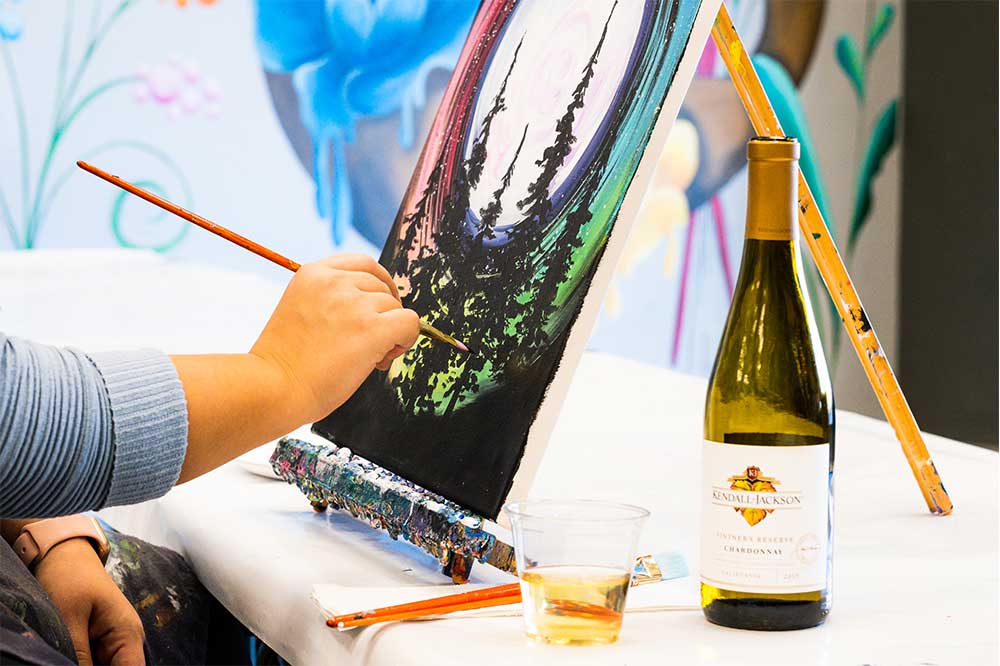 Corky Canvas - paint and wine night events at Midtown Crossing