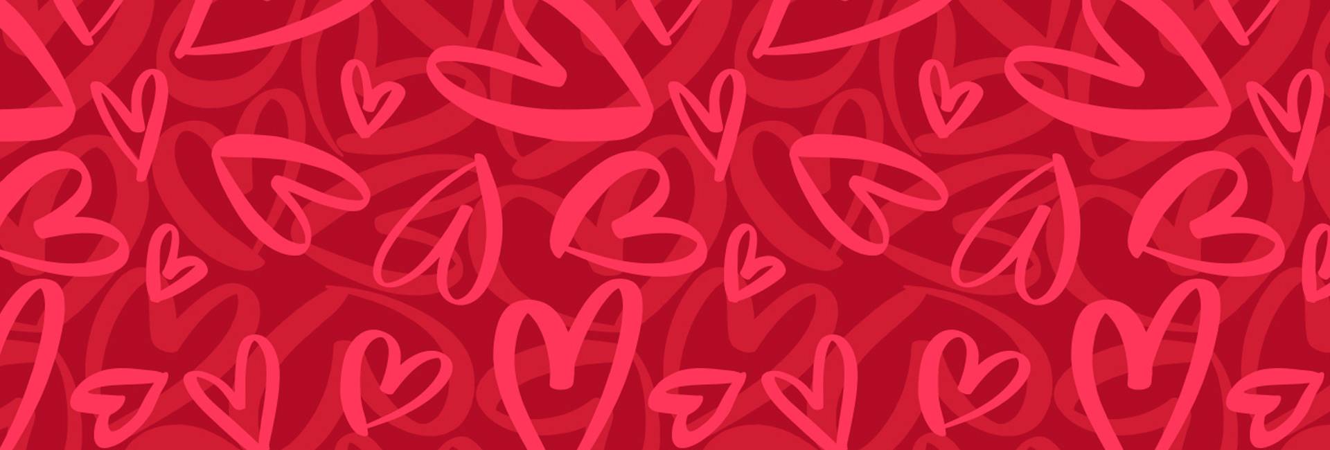 Valentine's Day Graphic with hearts