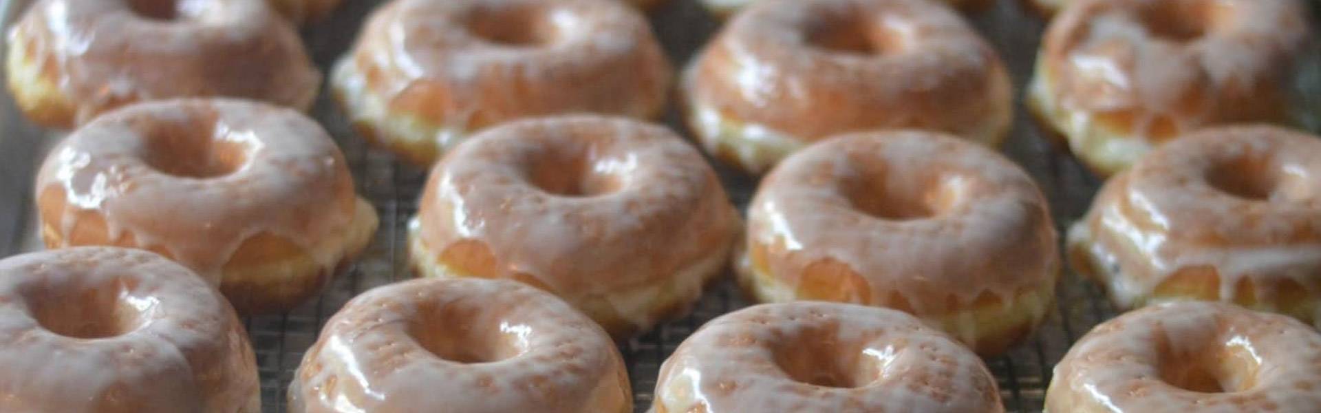 Fresh glazed donuts