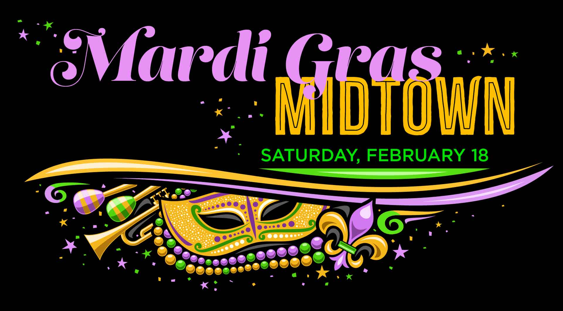 Mardi Gras Midtown Logo at Midtown Crossing