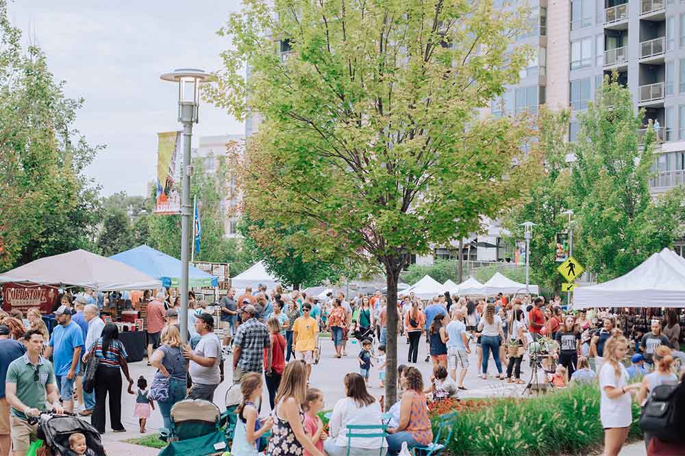 The scene at Night Market in Midtown Crossing