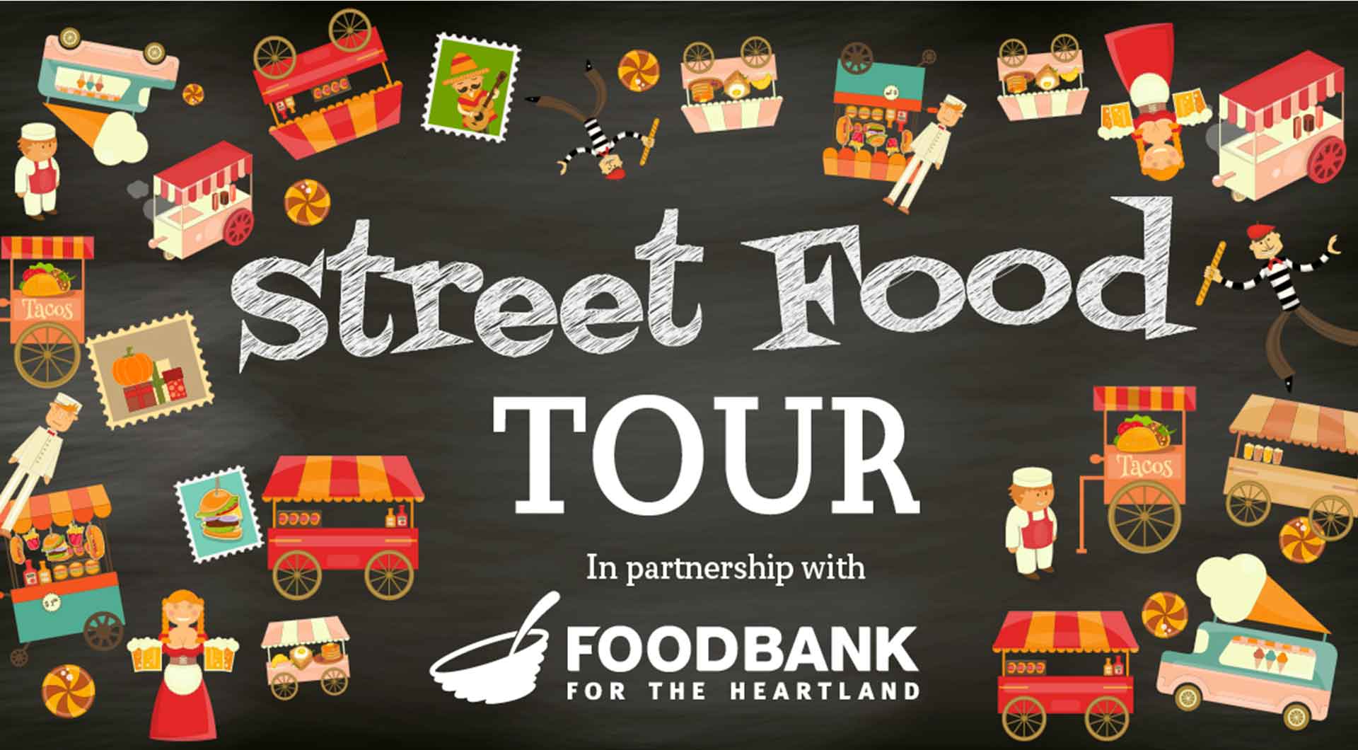 Logo for Street Food Tour in Omaha, NE at Midtown Crossing