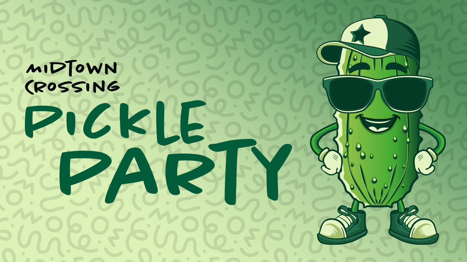 Pickle Party logo at Midtown Crossing in Omaha, NE