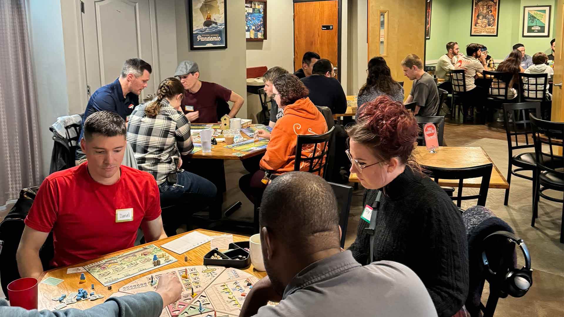 People playing games at Spielbound Board Game Cafe