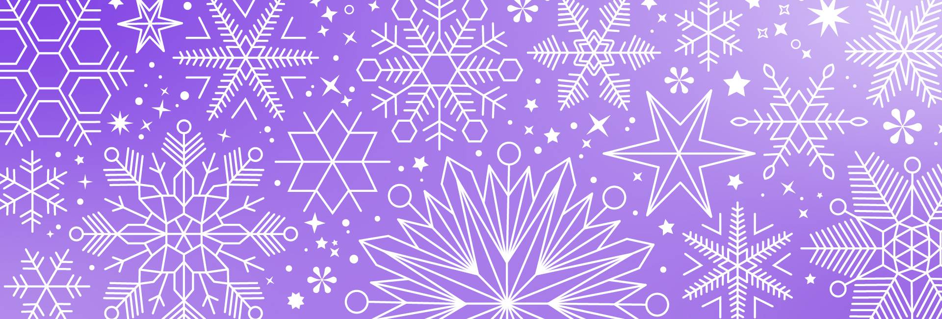 Purple snowflake graphic