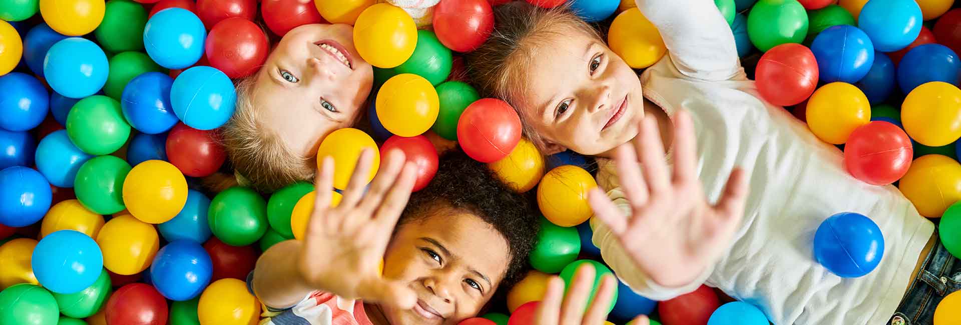 Kids playing with balls